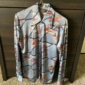 1970’s vintage rare Chemise Et Cie Korean men’s long sleeve button up.